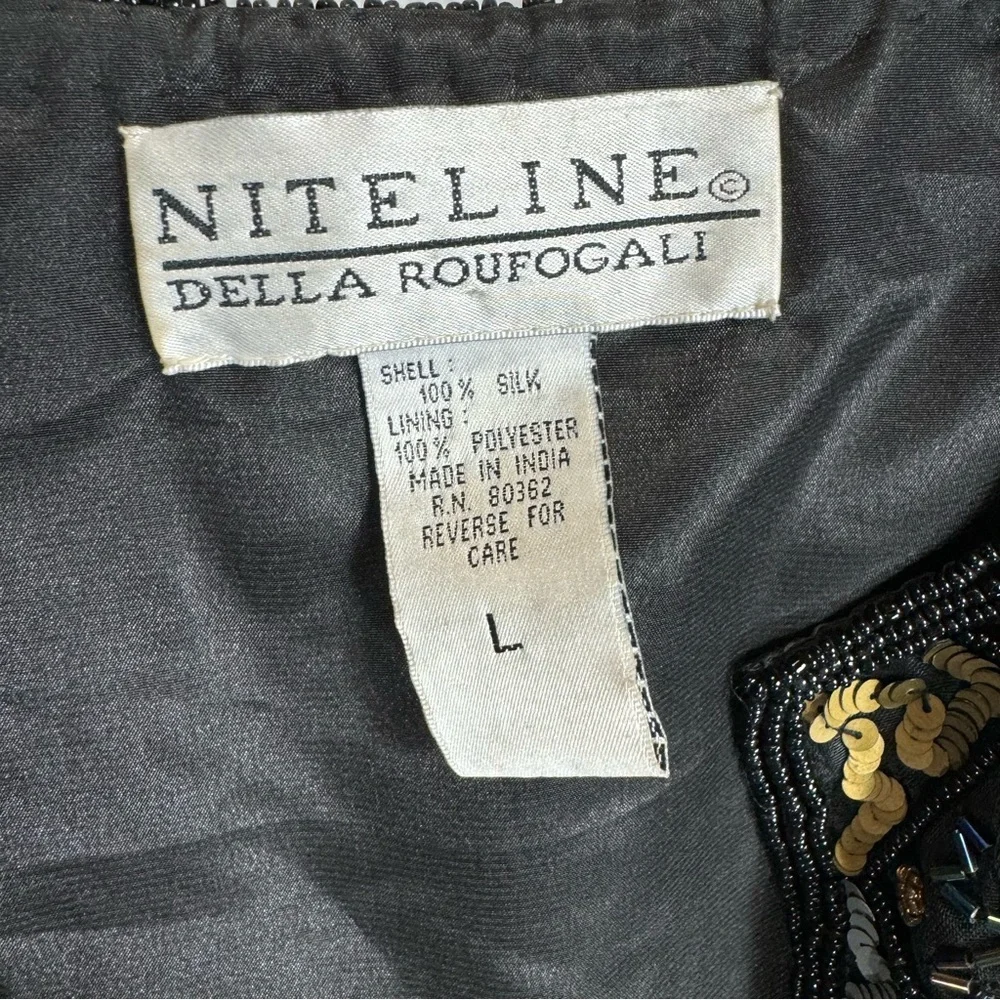 Niteline Black and Gold Embellished Blazer - Picture 3 of 15